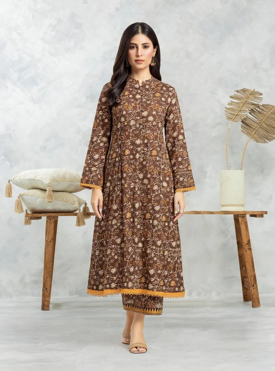 Unstitched Printed Cambric Shirt Trouser - EWU24A2-29280ST