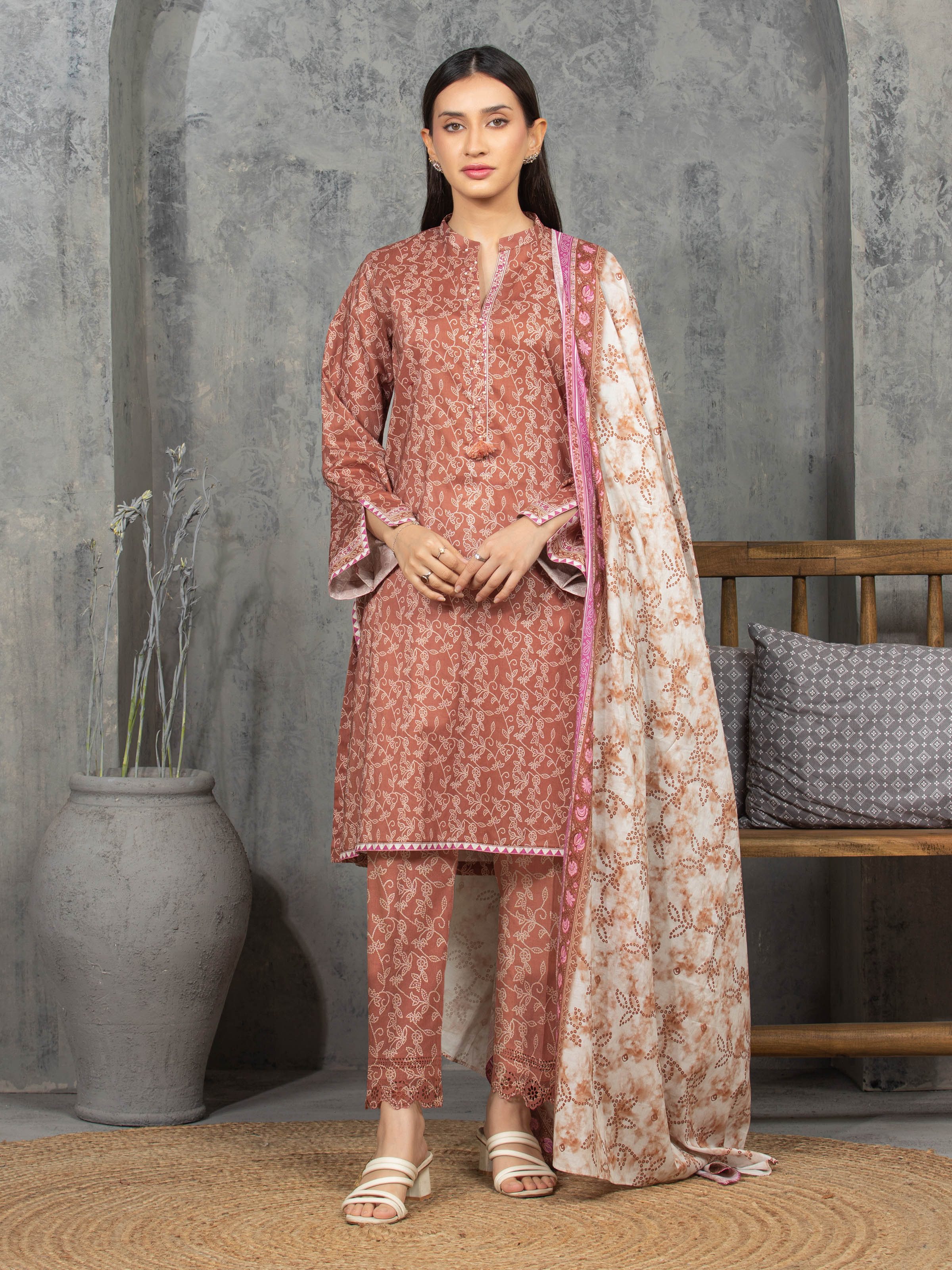 Unstitched Printed Cambric Suit - EWU5A2-35835-3P