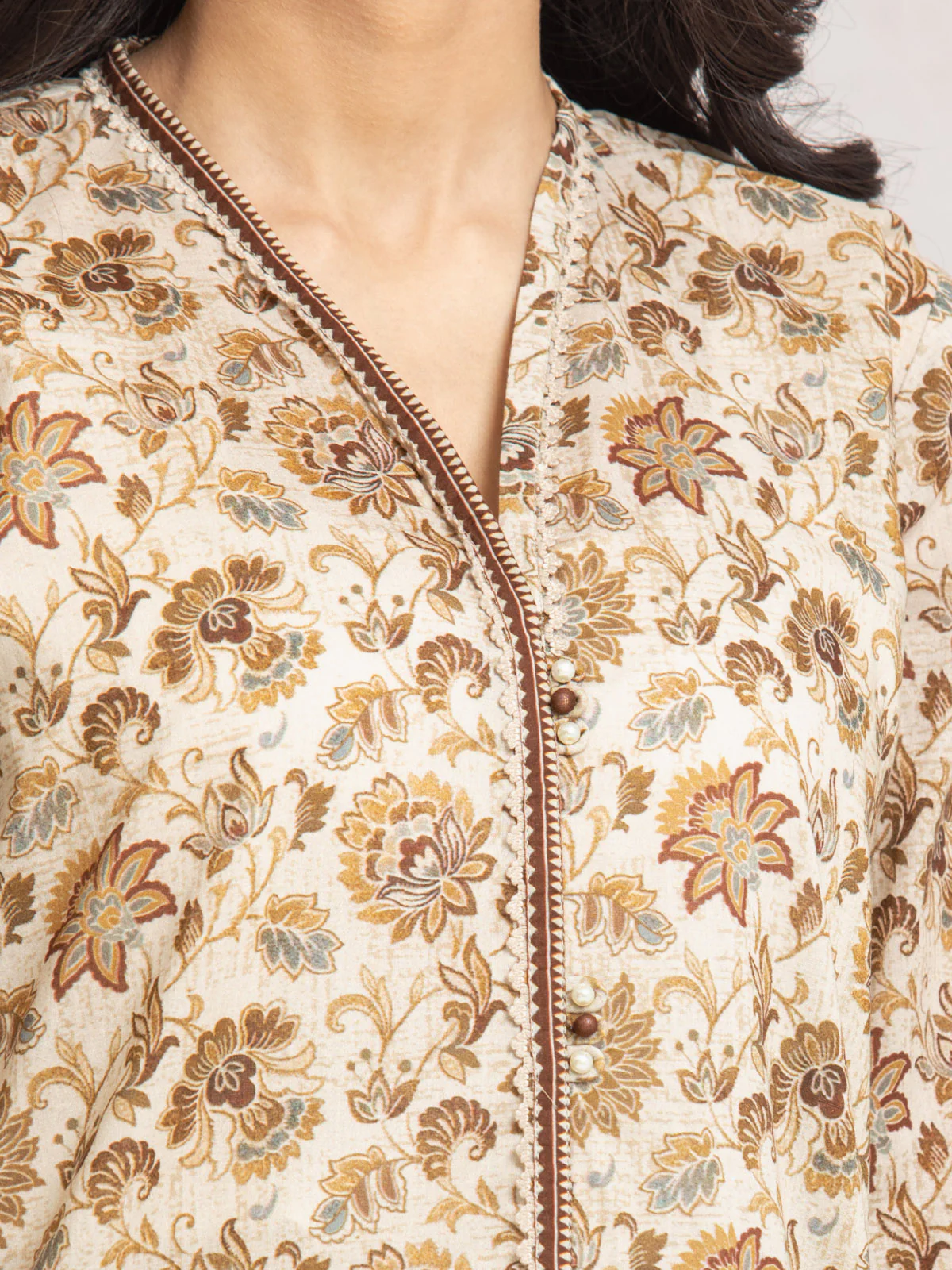 Unstitched Printed Cambric Shirt Trouser - EWU24M2-018ST - Image 3