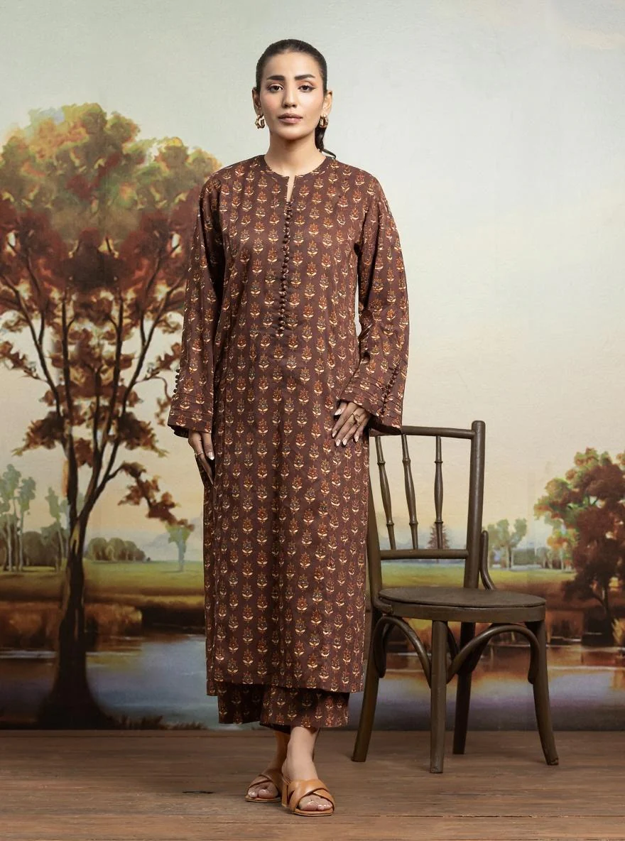 Unstitched Printed Khaddar Shirt Trouser - EWU24A3-29719ST