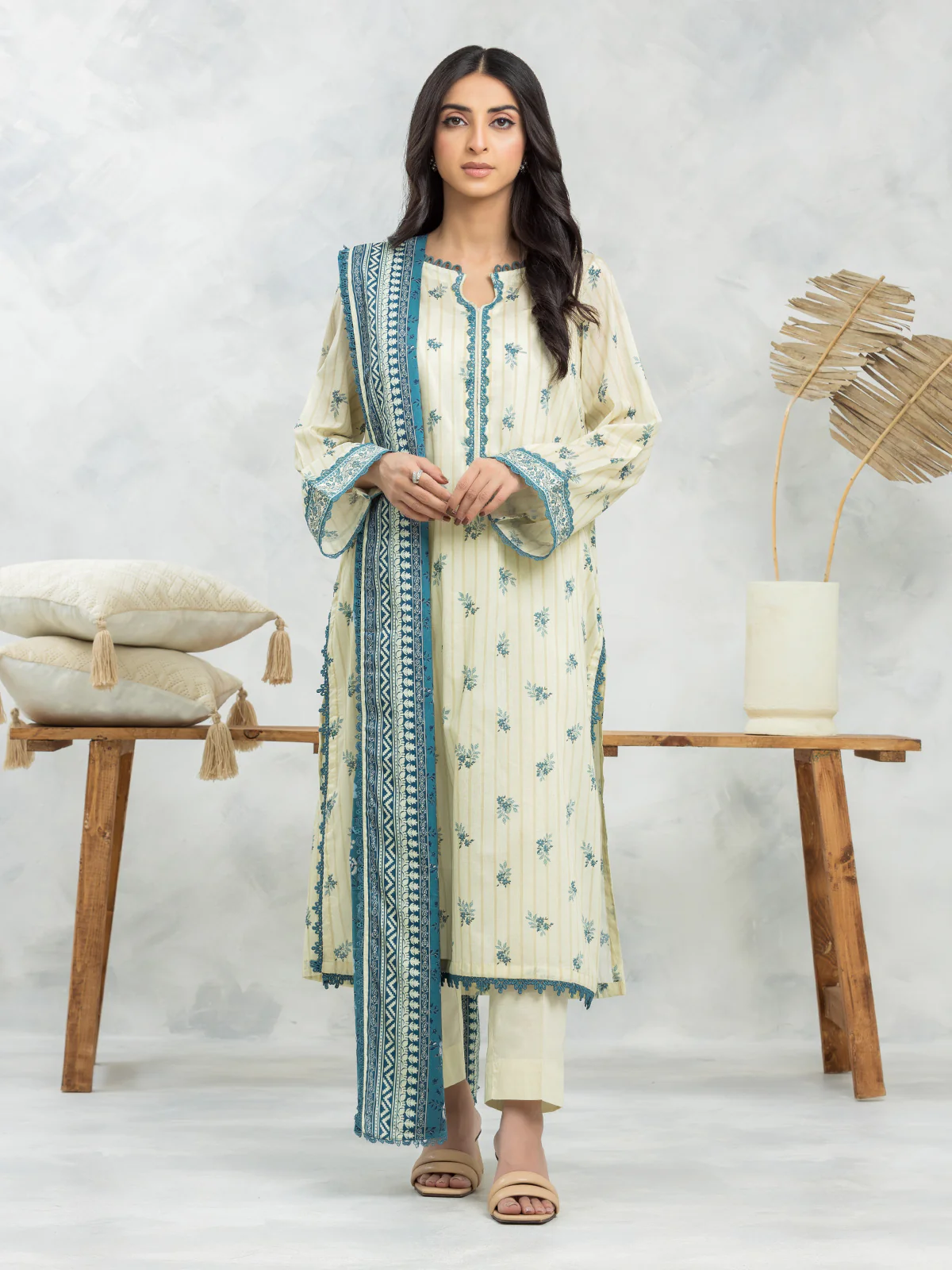 Unstitched Printed Lawn Shirt Dupatta - EWU24A1-29471SD