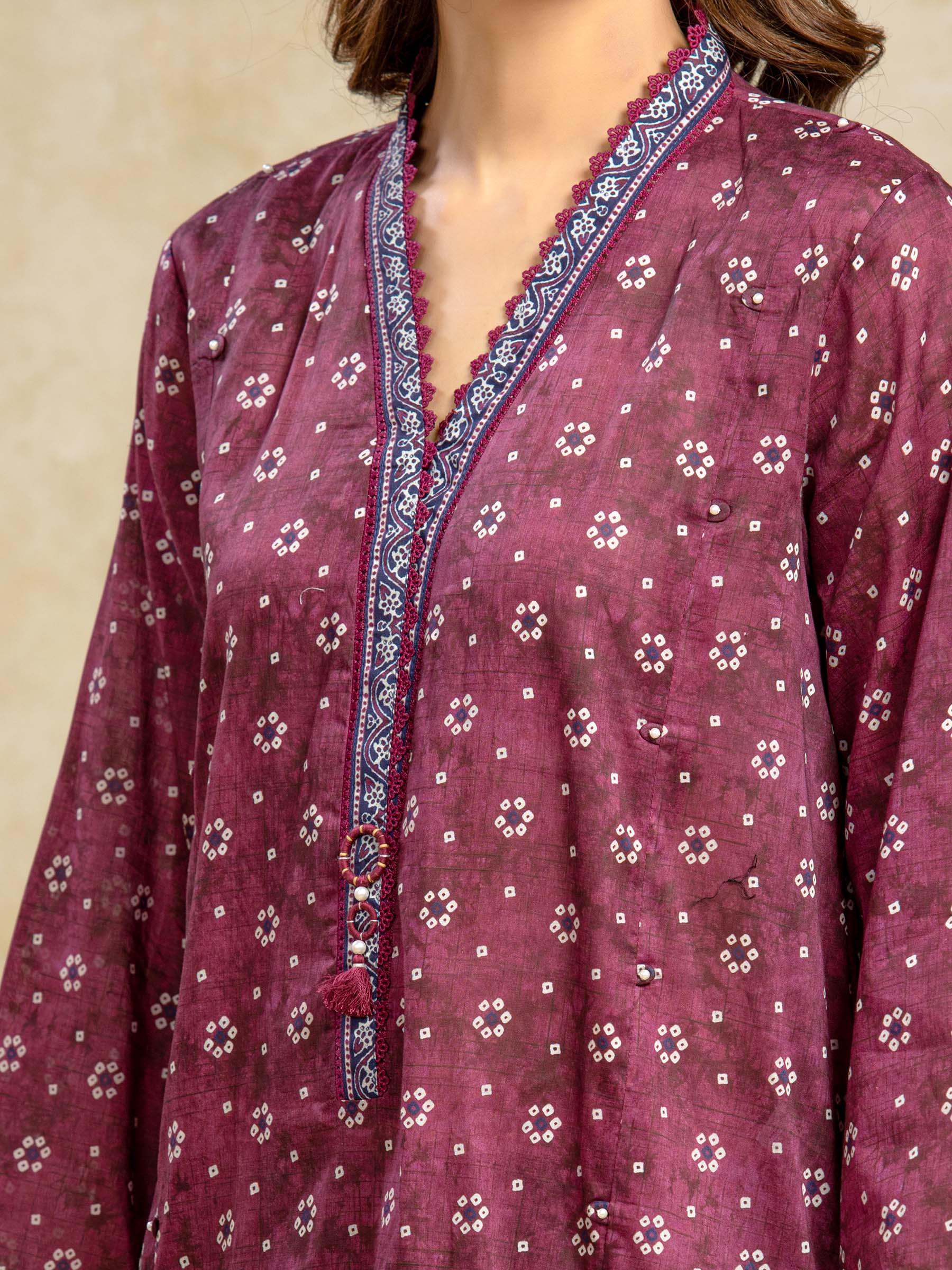 Unstitched Printed Khaddar Suit - EWU5A3-36107-3P - Image 2