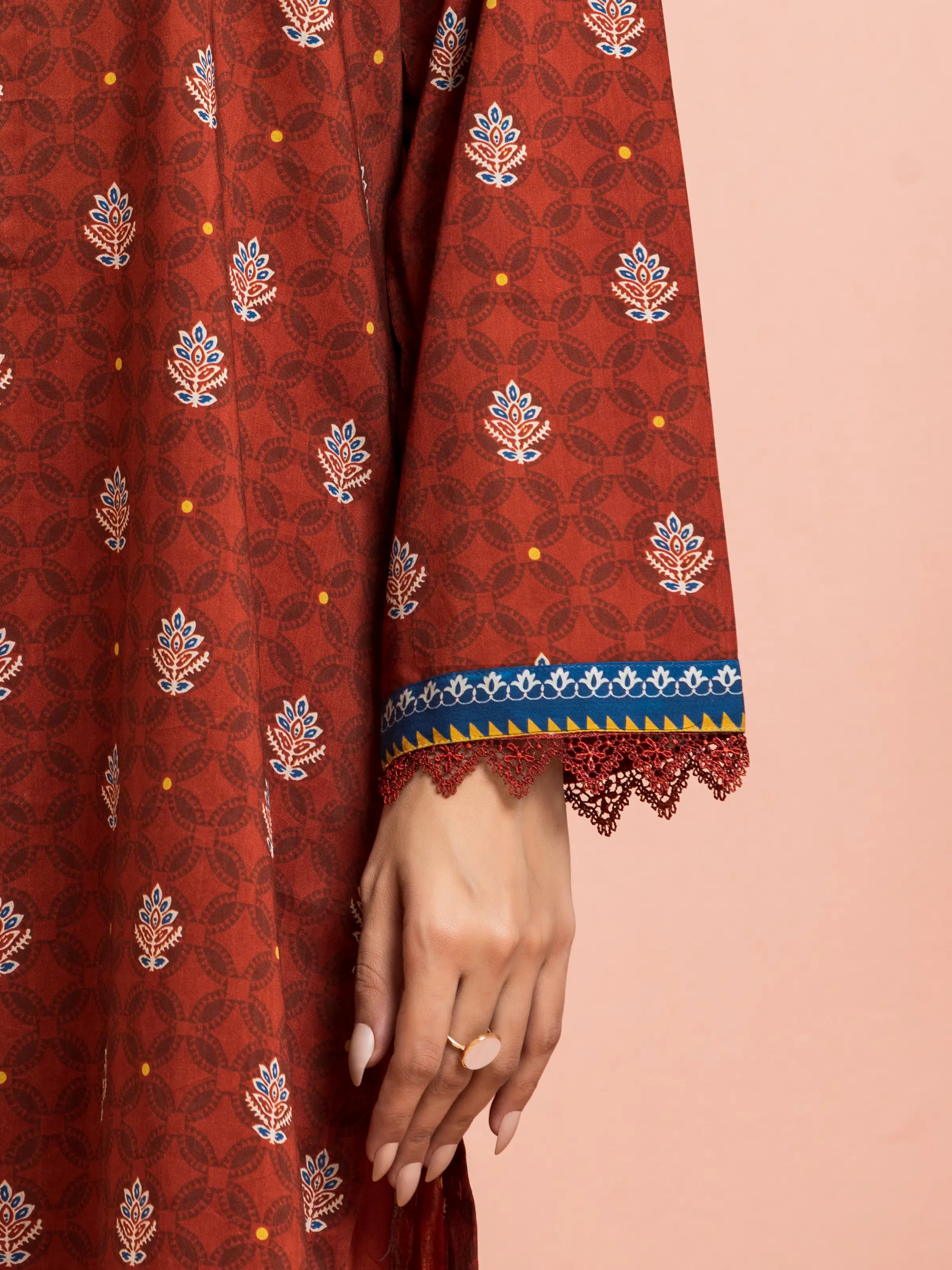 Unstitched Printed Khaddar Shirt Trouser - EWU24M3-103ST - Image 4