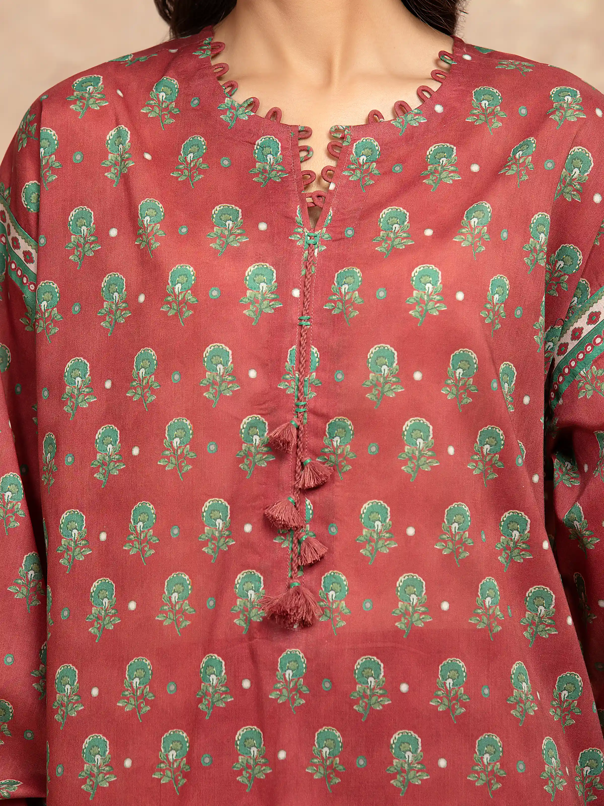 Unstitched Printed Khaddar Suit - EWU5A3-36039-3P - Image 3
