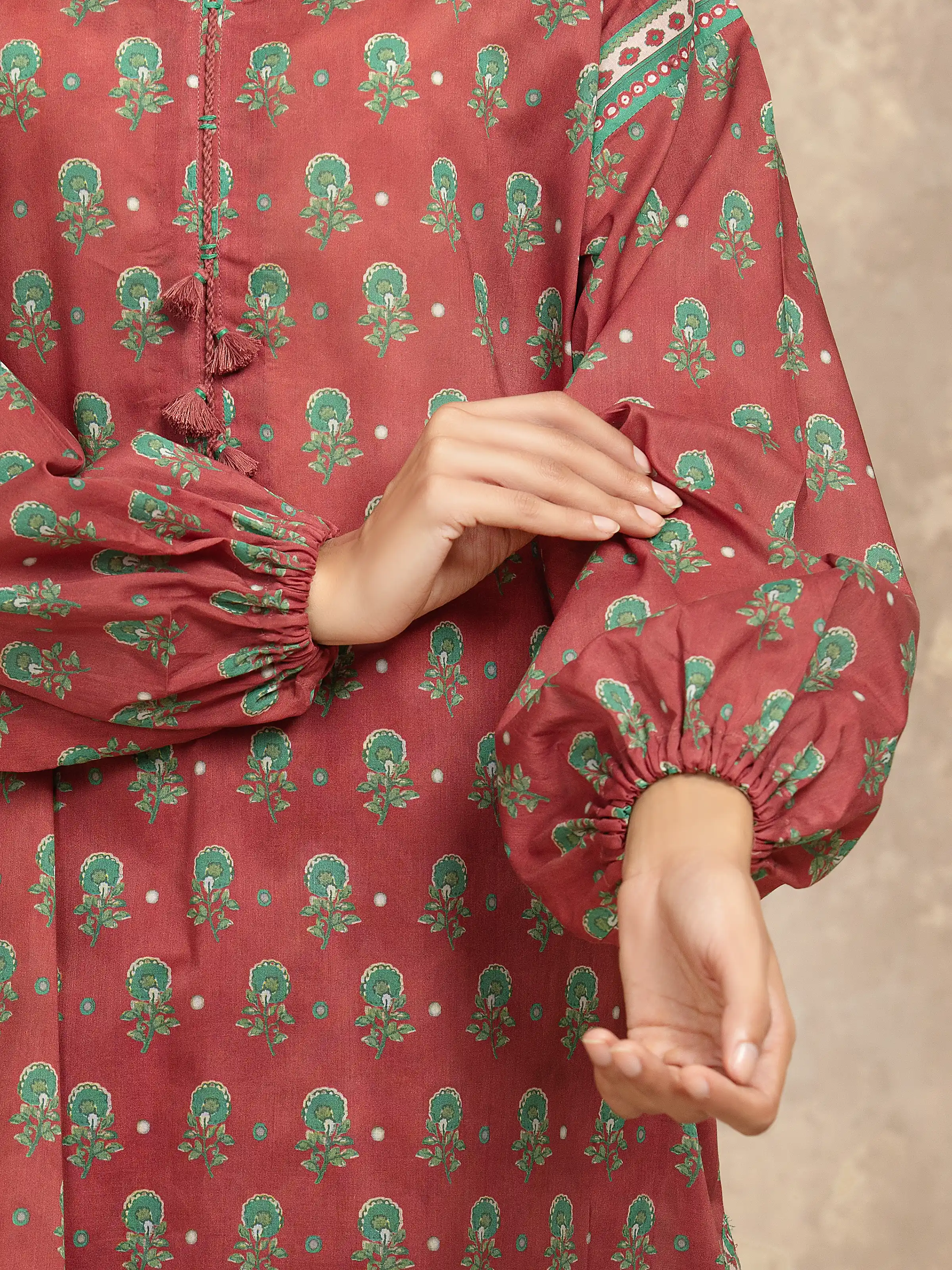 Unstitched Printed Khaddar Suit - EWU5A3-36039-3P - Image 4