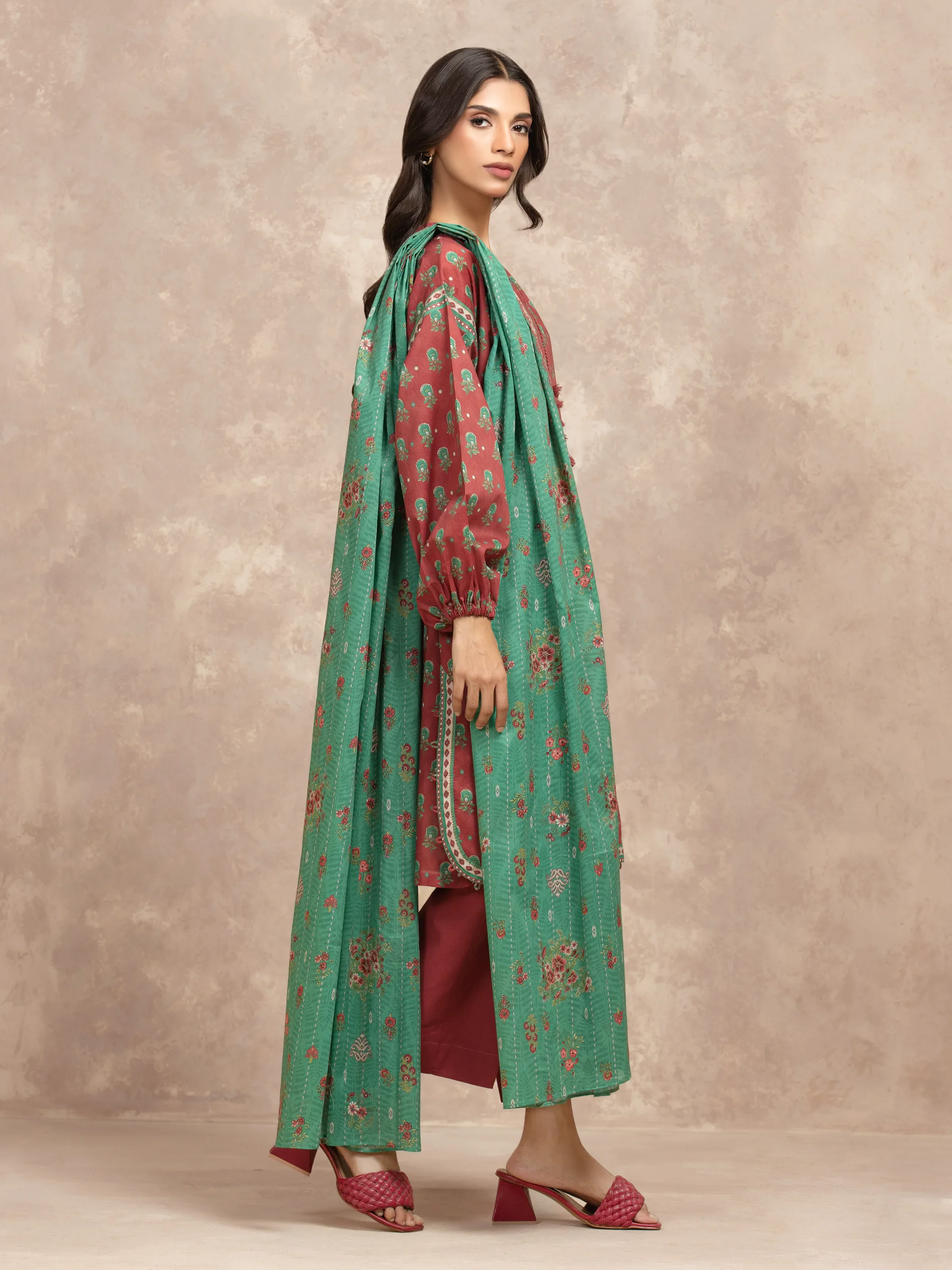 Unstitched Printed Khaddar Suit - EWU5A3-36039-3P - Image 5