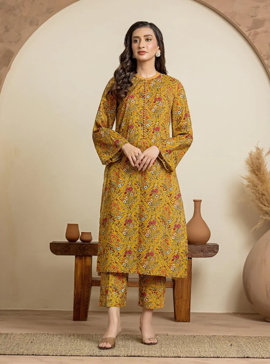 Unstitched Printed Cambric Shirt Trouser - EWU24A2-28510ST
