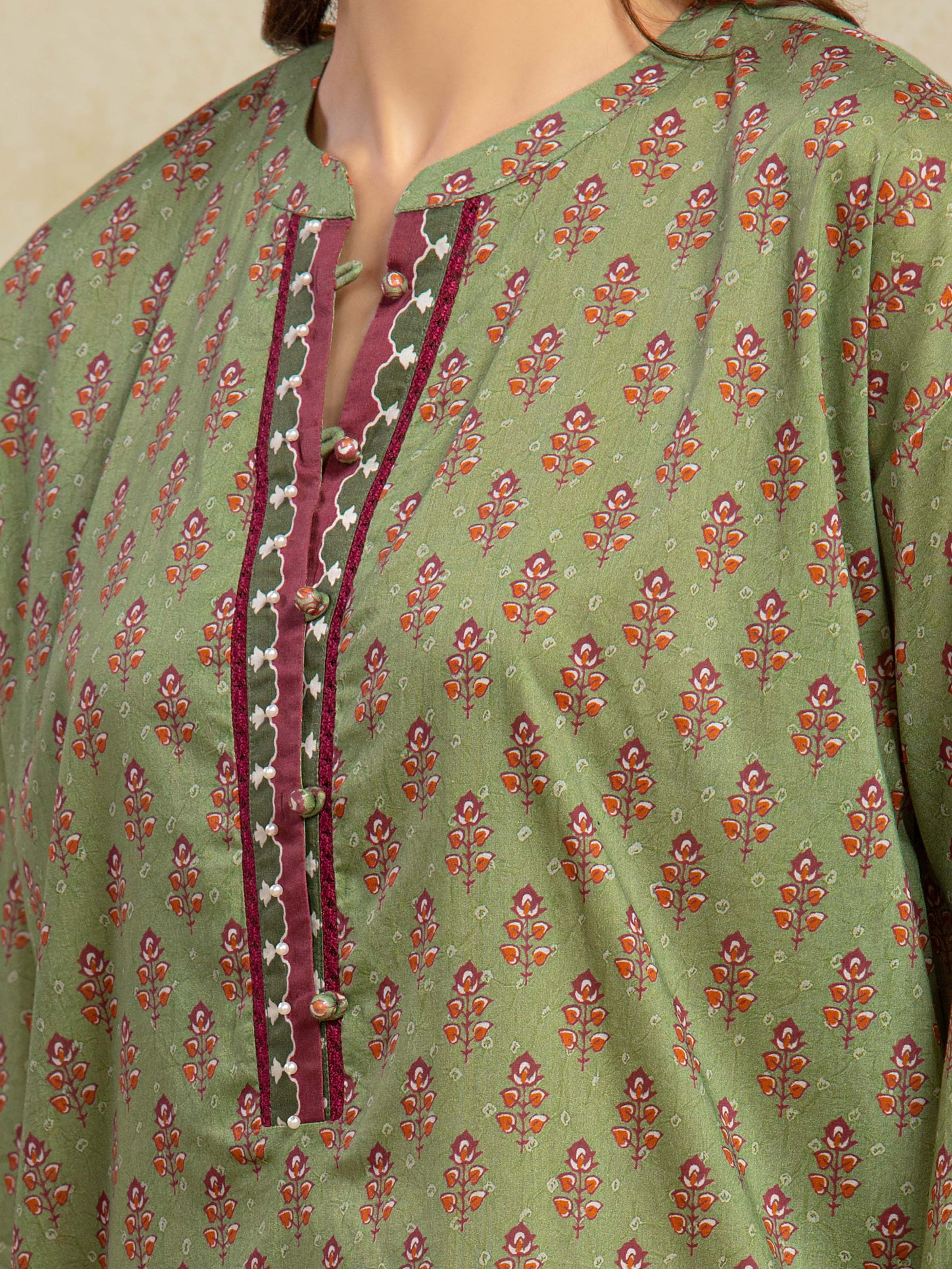 Unstitched Printed Khaddar Suit - EWU5A3-35943-3P - Image 3