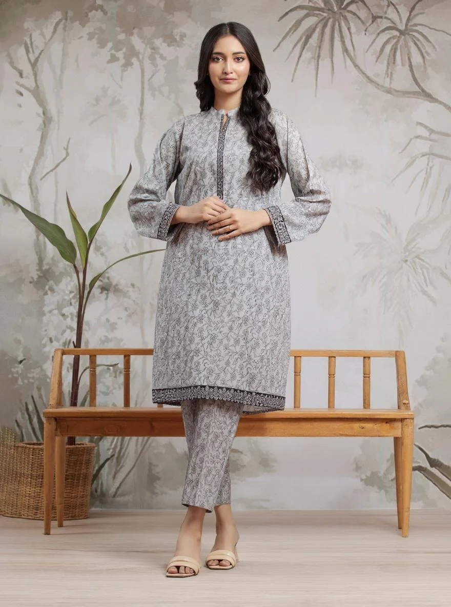 Unstitched Printed Khaddar Shirt - EWU24A3-29593S