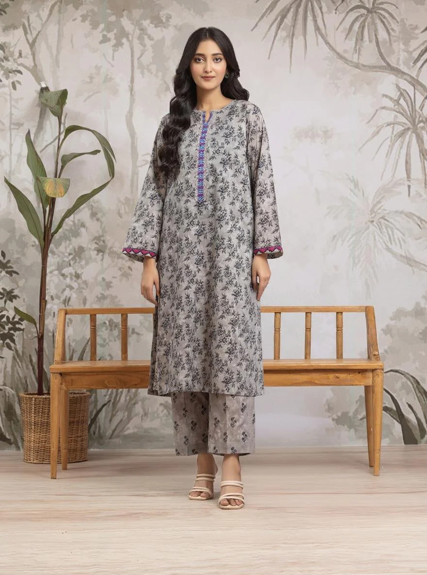 Unstitched Printed Khaddar Shirt - EWU24M2-170S
