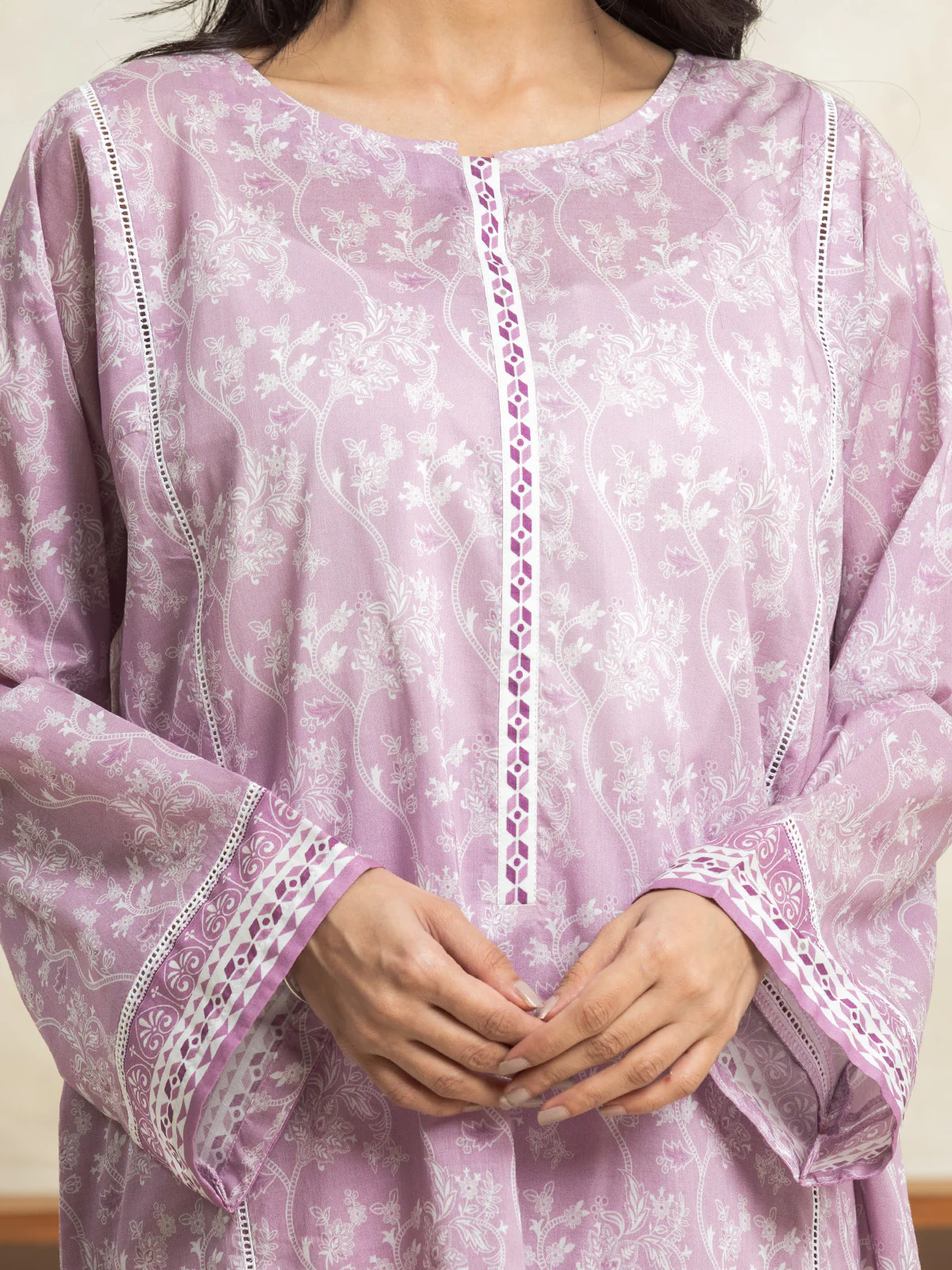 Unstitched Printed Lawn Shirt - EWU24A1-29134S - Image 2