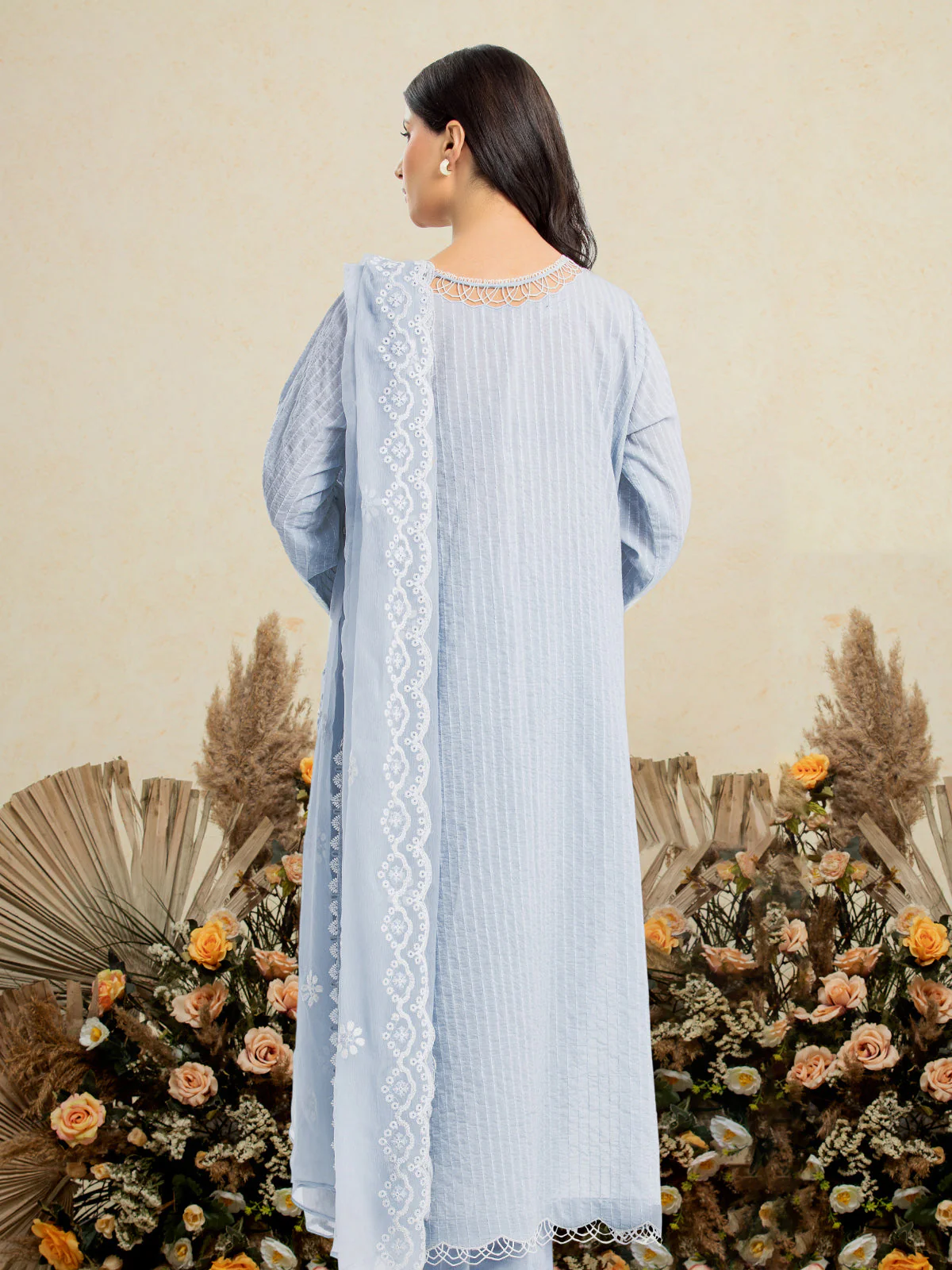 Unstitched Embroidered Jacquard Shirt Trouser - EWU24V3-30124ST - Image 6