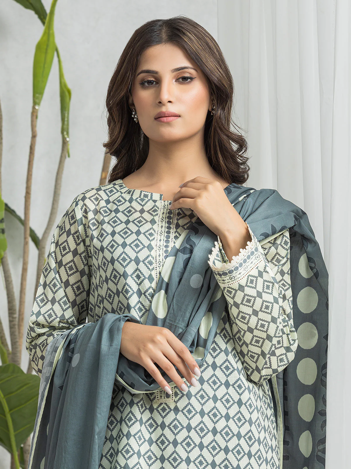 Unstitched Printed Cambric Shirt - EWU24A2-29005S - Image 2