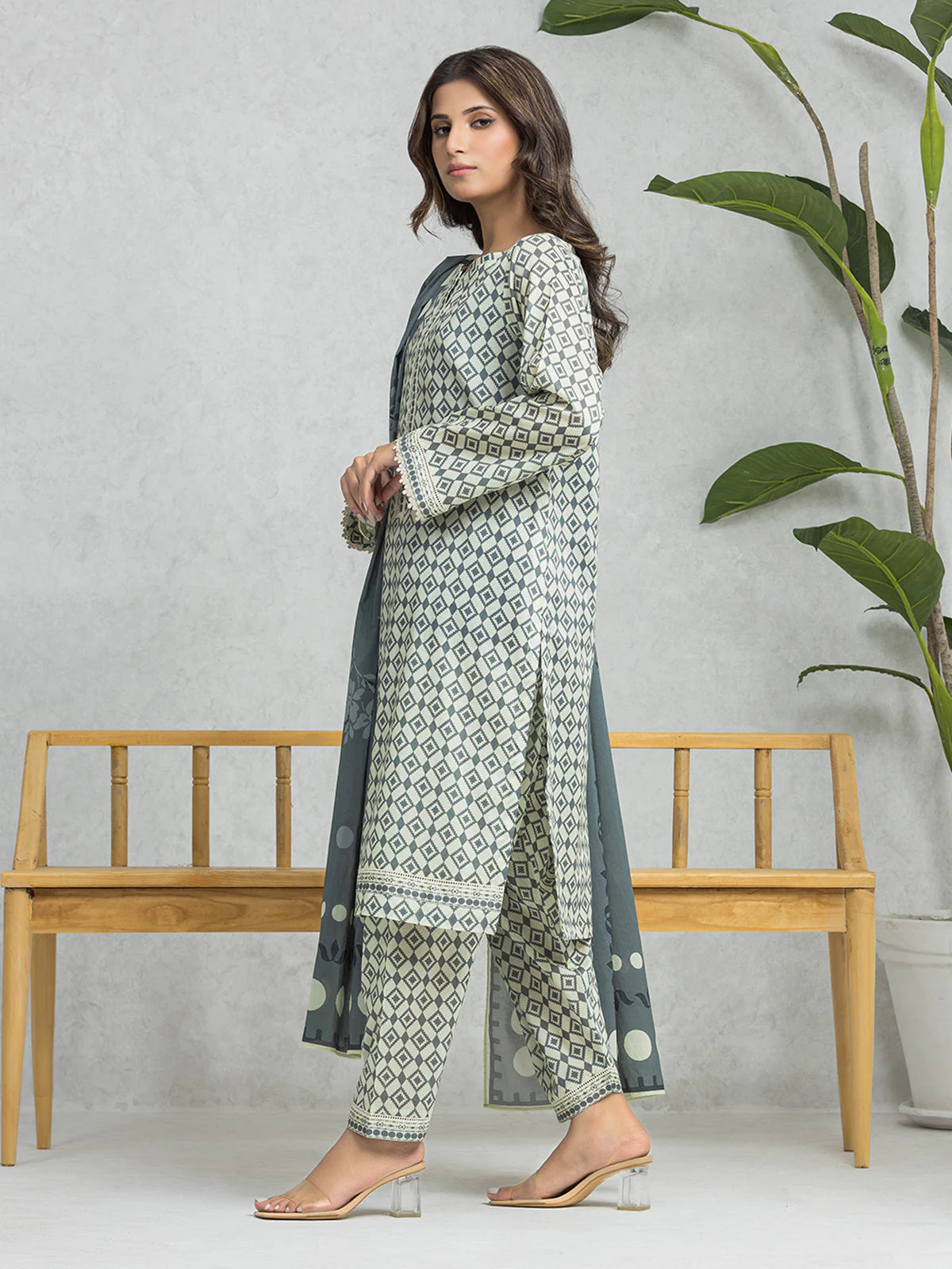 Unstitched Printed Cambric Shirt - EWU24A2-29005S - Image 3