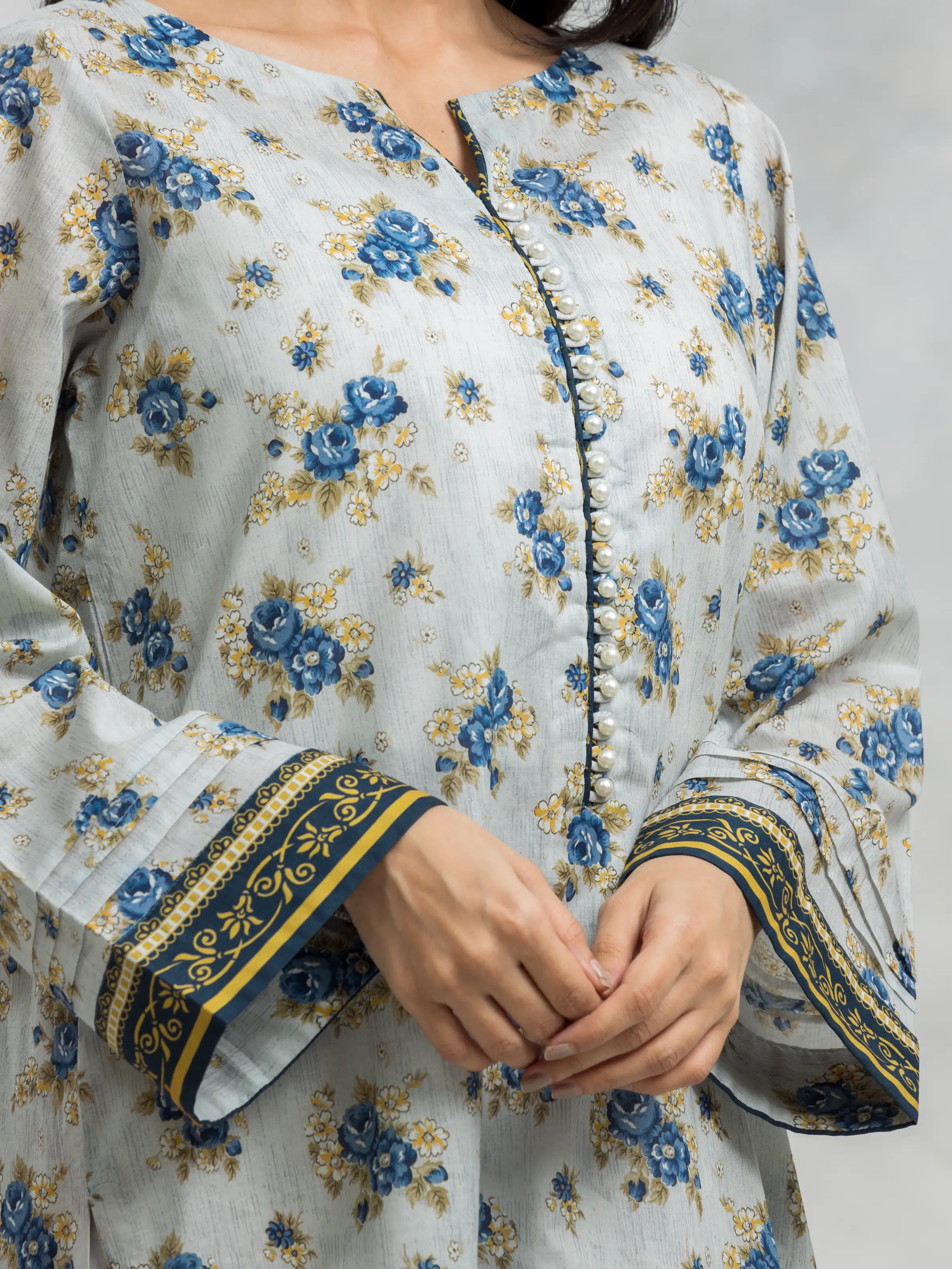 Unstitched Printed Cambric Shirt - EWU24A2-28250S - Image 3