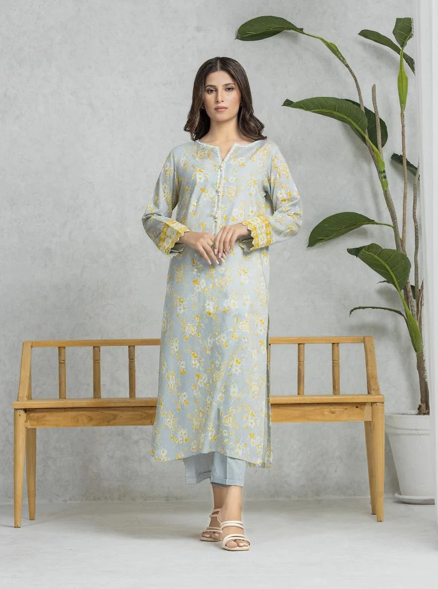 Unstitched Printed Lawn Shirt Trouser - EWU24A1-28382ST