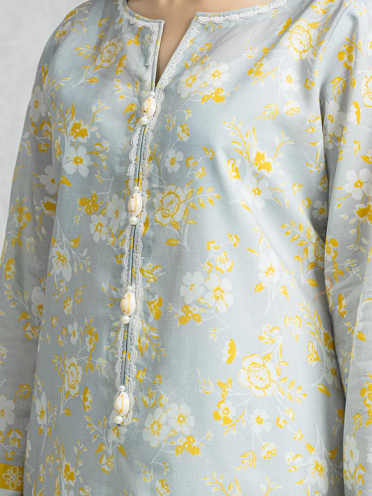 Unstitched Printed Lawn Shirt Trouser - EWU24A1-28382ST - Image 2