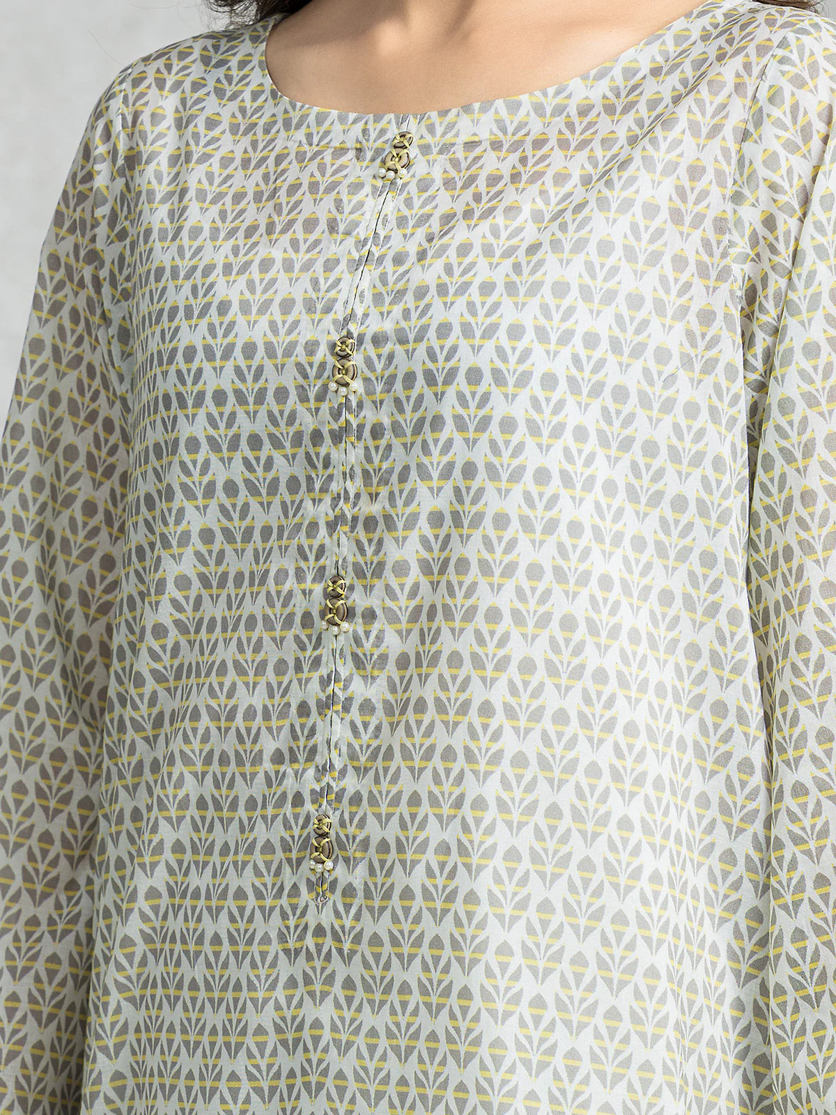 Unstitched Printed Lawn Shirt Trouser - EWU24A1-29003ST - Image 4