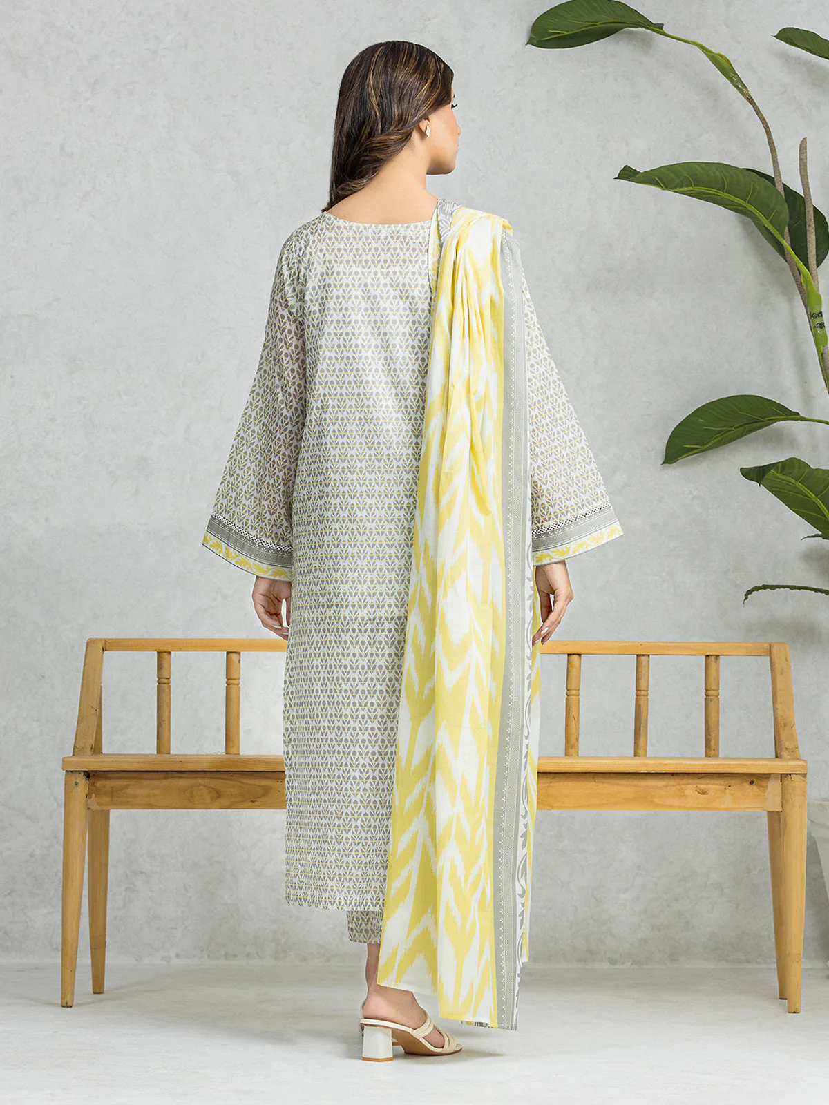 Unstitched Printed Lawn Shirt Trouser - EWU24A1-29003ST - Image 6