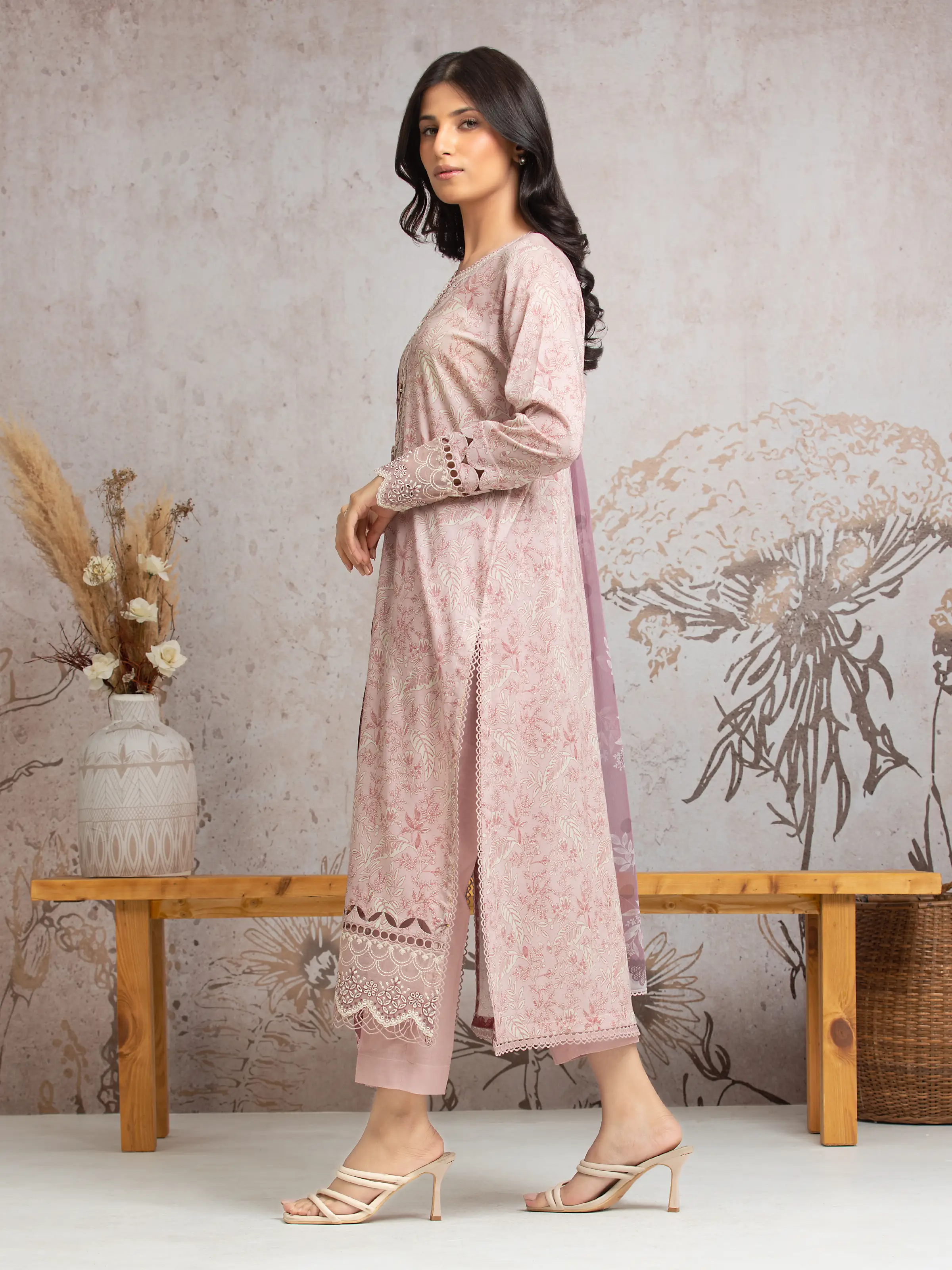 Unstitched Embroidered Cambric Shirt - EWU24V2-30030S - Image 4