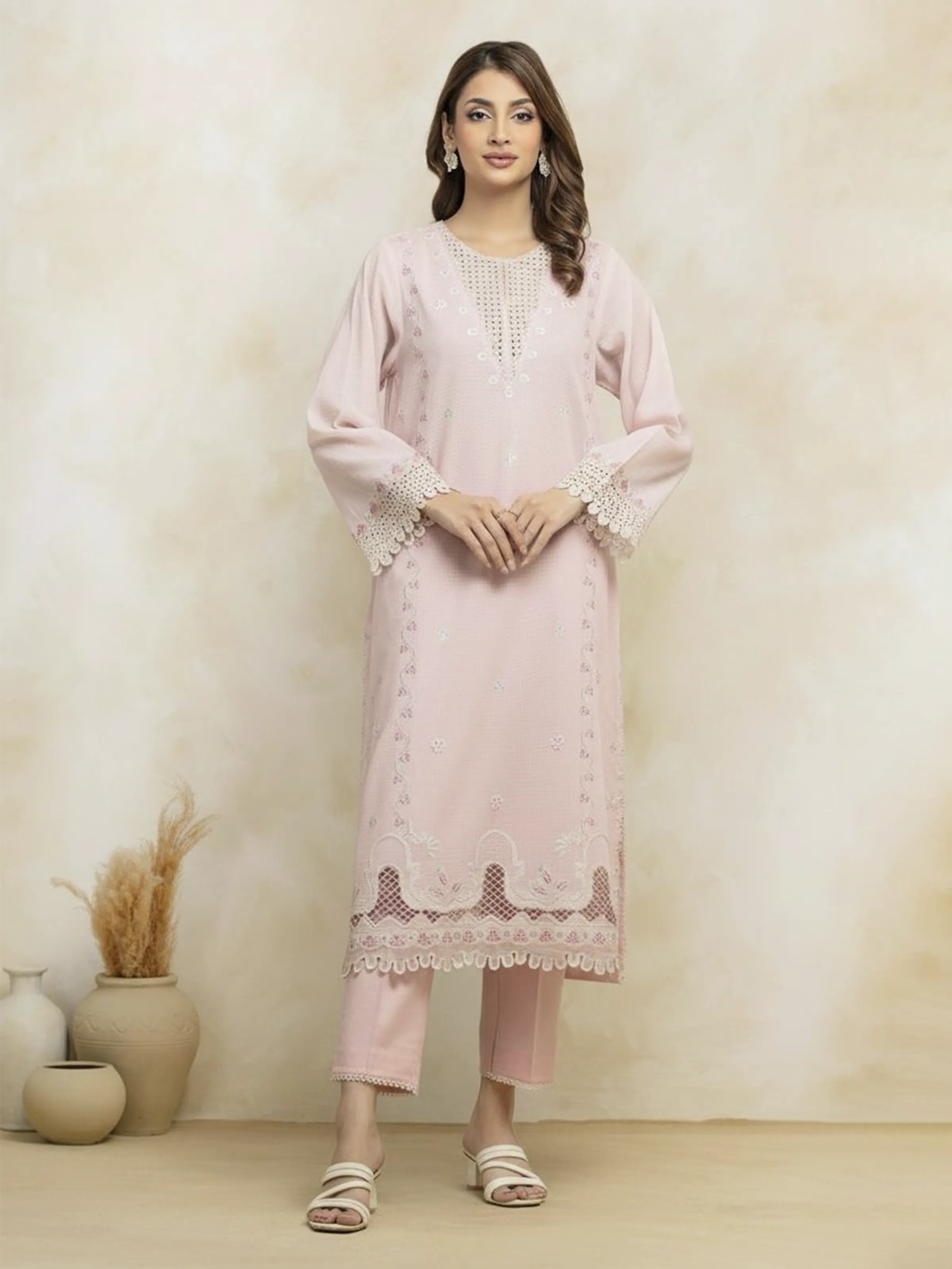 Unstitched Embroidered Lawn Shirt - EWU5V1-31236S
