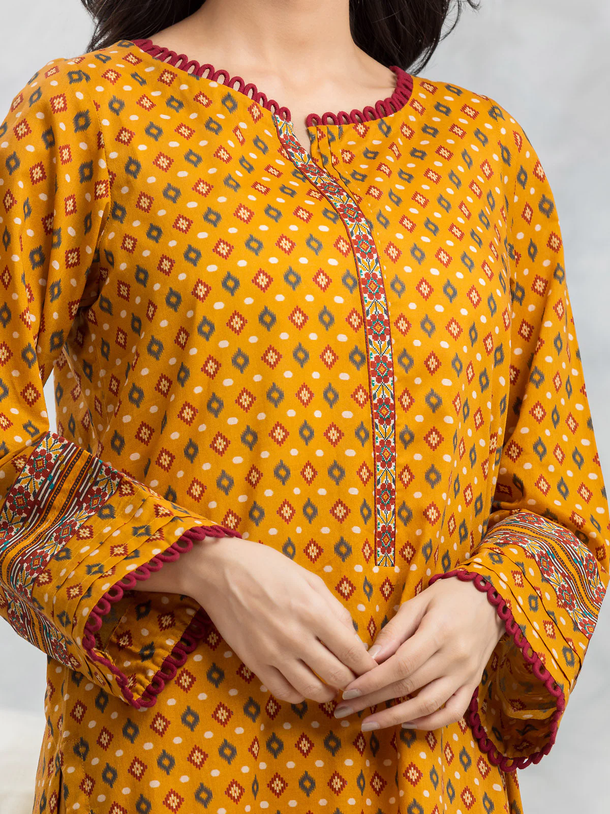 Unstitched Printed Cambric Shirt - EWU24A2-28105S - Image 5