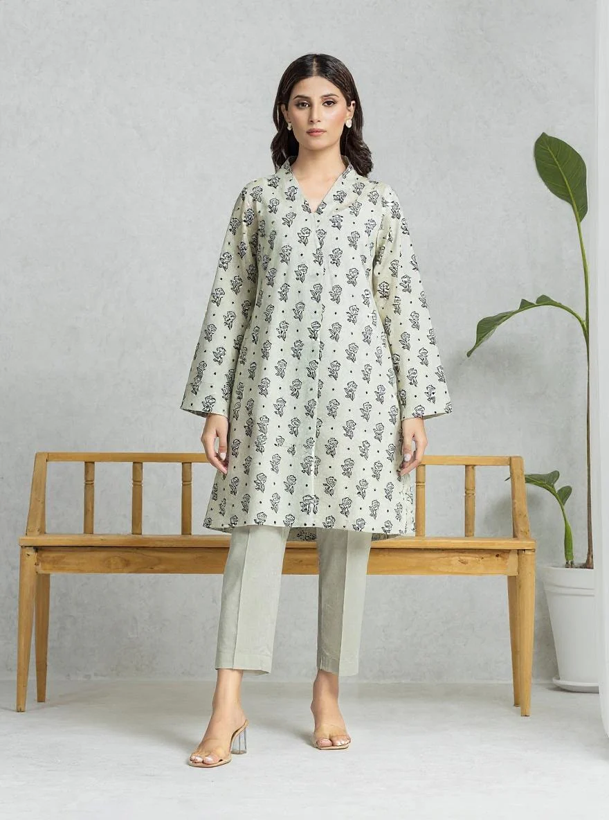 Unstitched Printed Lawn Shirt Trouser - EWU24A1-28573ST
