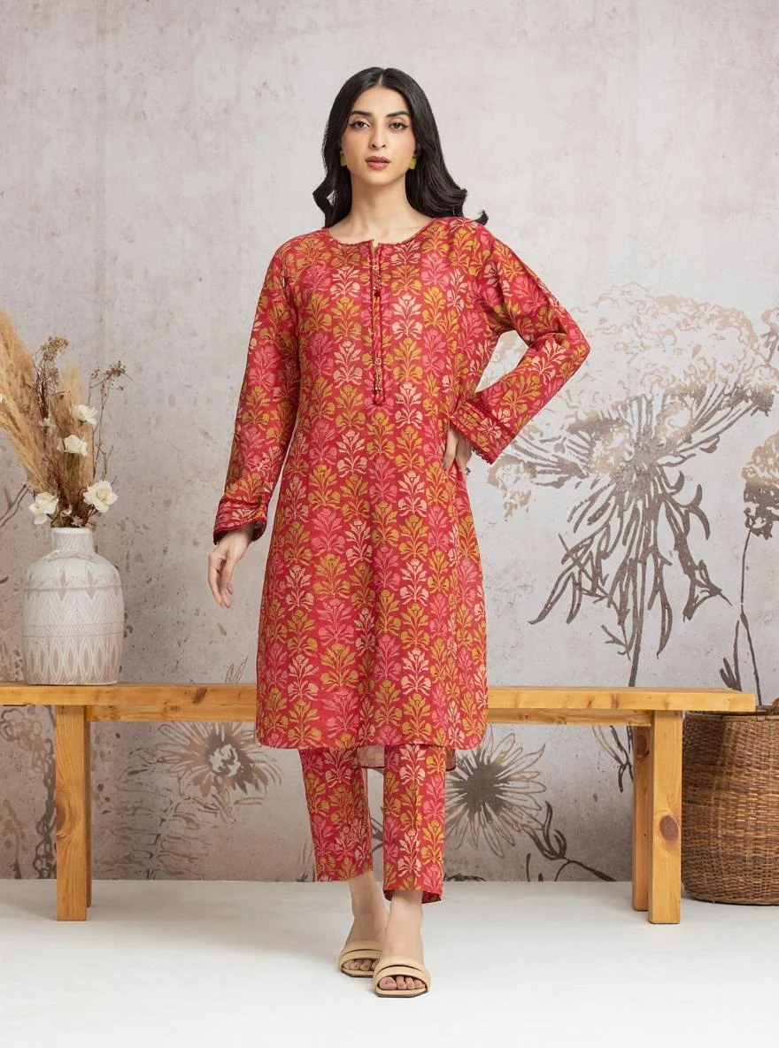 Unstitched Printed Cambric Shirt Trouser - EWU24M2-004ST