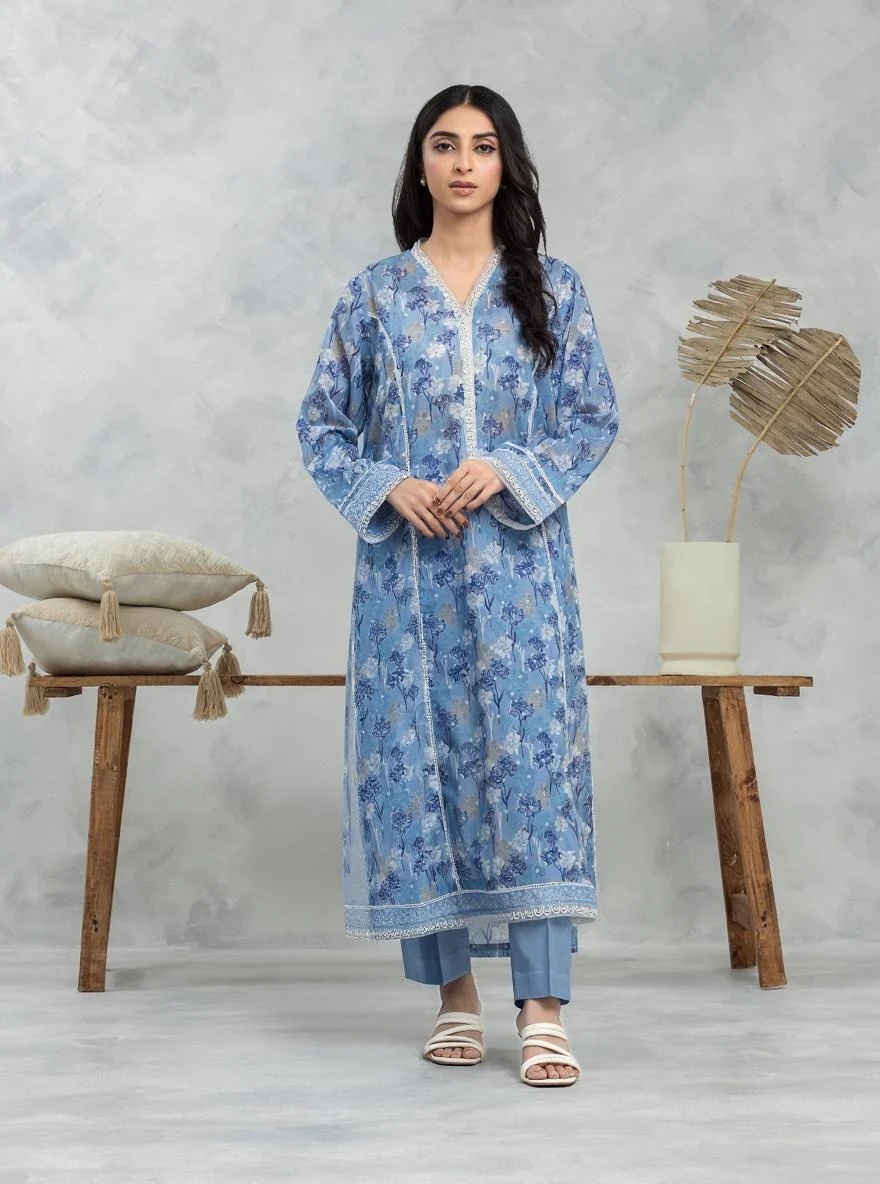 Unstitched Printed Cambric Shirt - EWU24A2-29268S