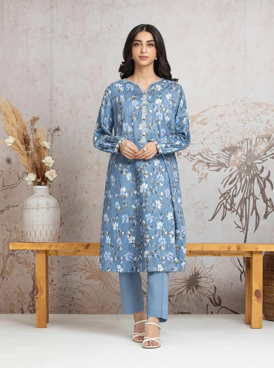 Unstitched Printed Cambric Shirt Trouser - EWU24M2-025ST