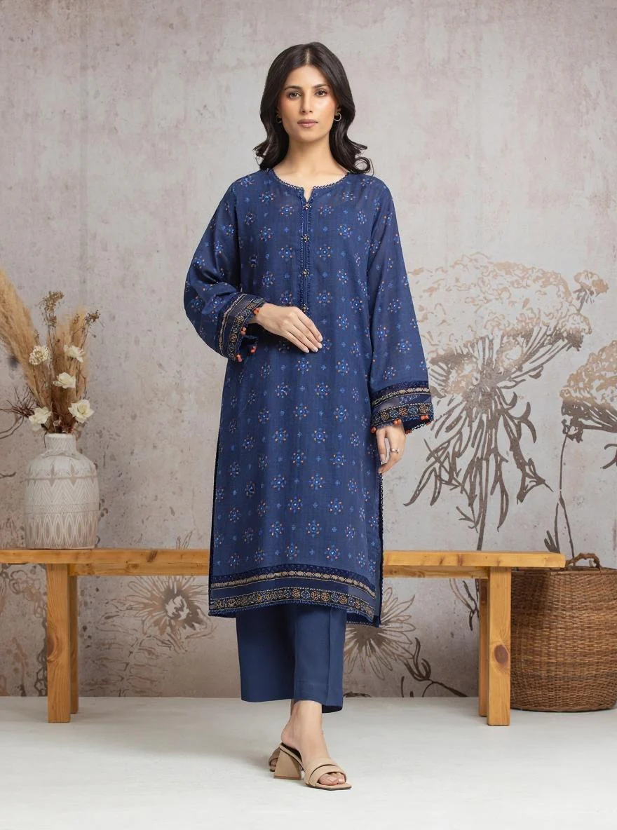 Unstitched Printed Cambric Shirt Trouser - EWU24M2-024ST