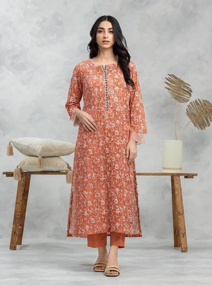 Unstitched Printed Cambric Shirt - EWU24A2-28339S