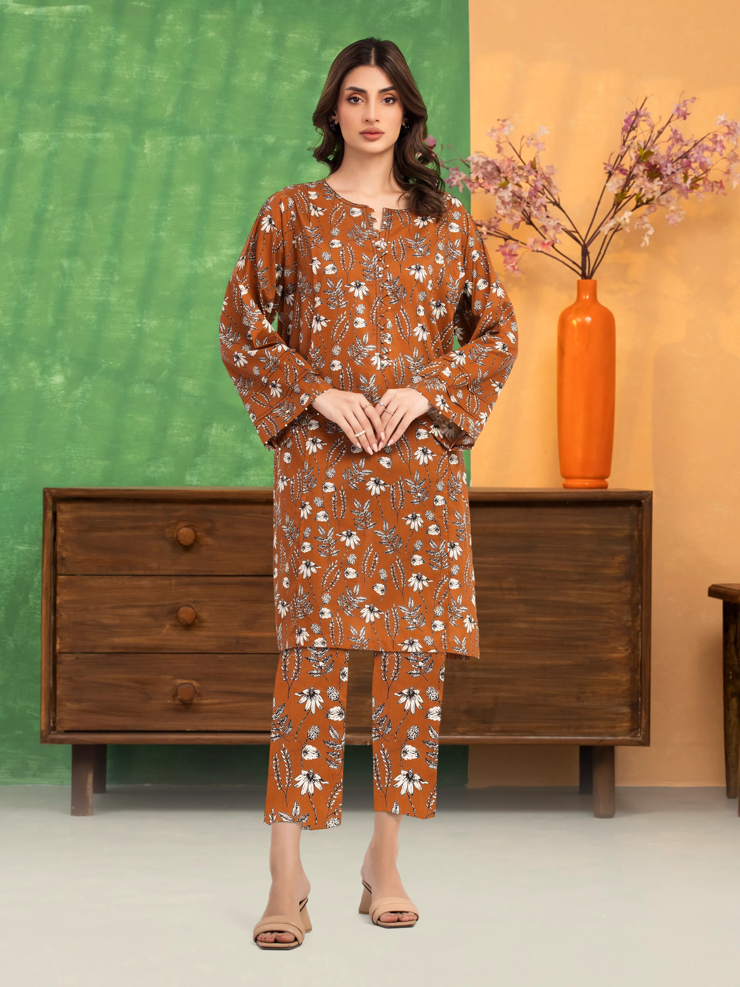 Unstitched Printed Lawn Suit - EWU6A1-36801ST
