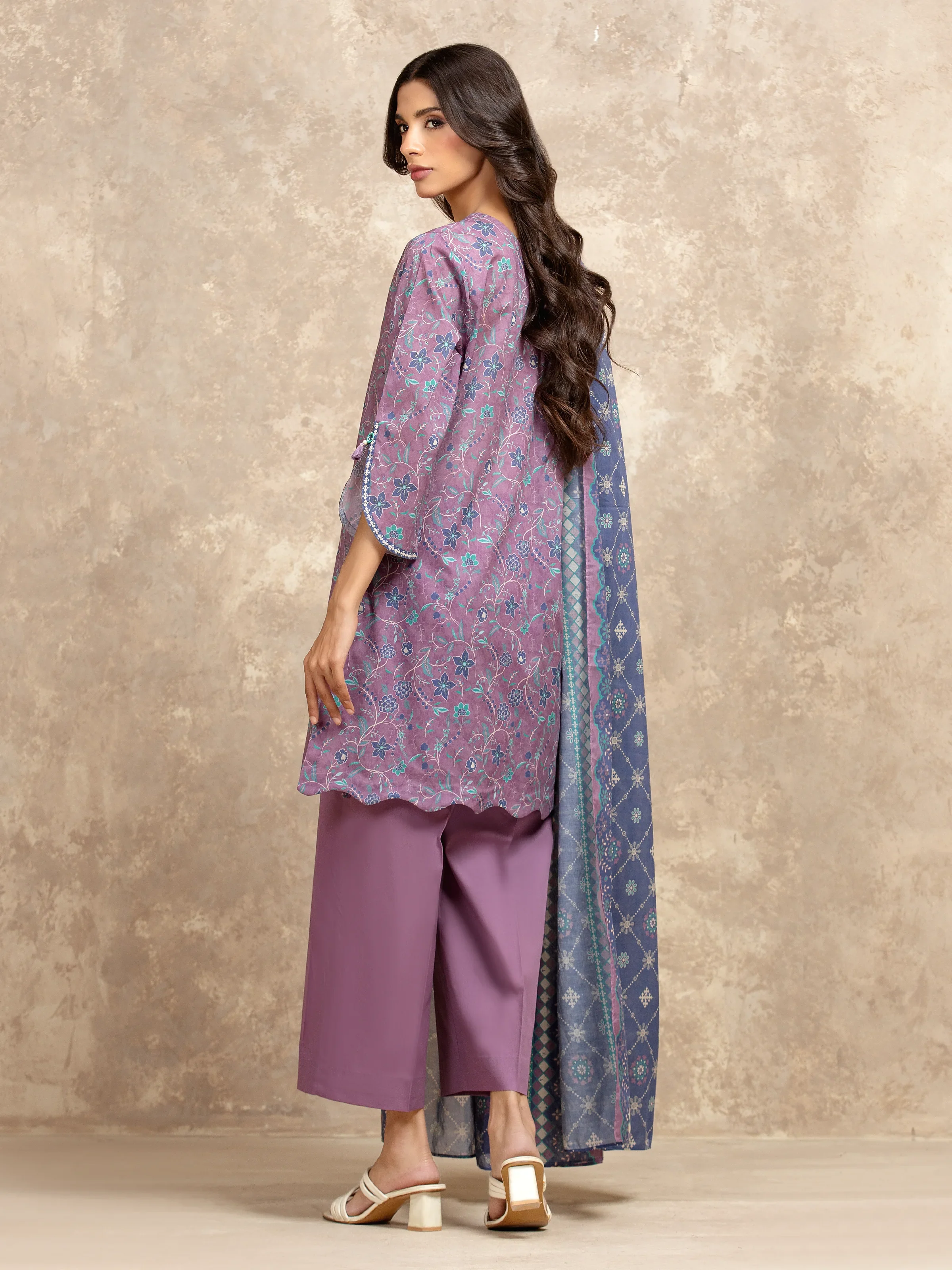 Unstitched Printed Khaddar Suit - EWU5A3-36033-3P - Image 6