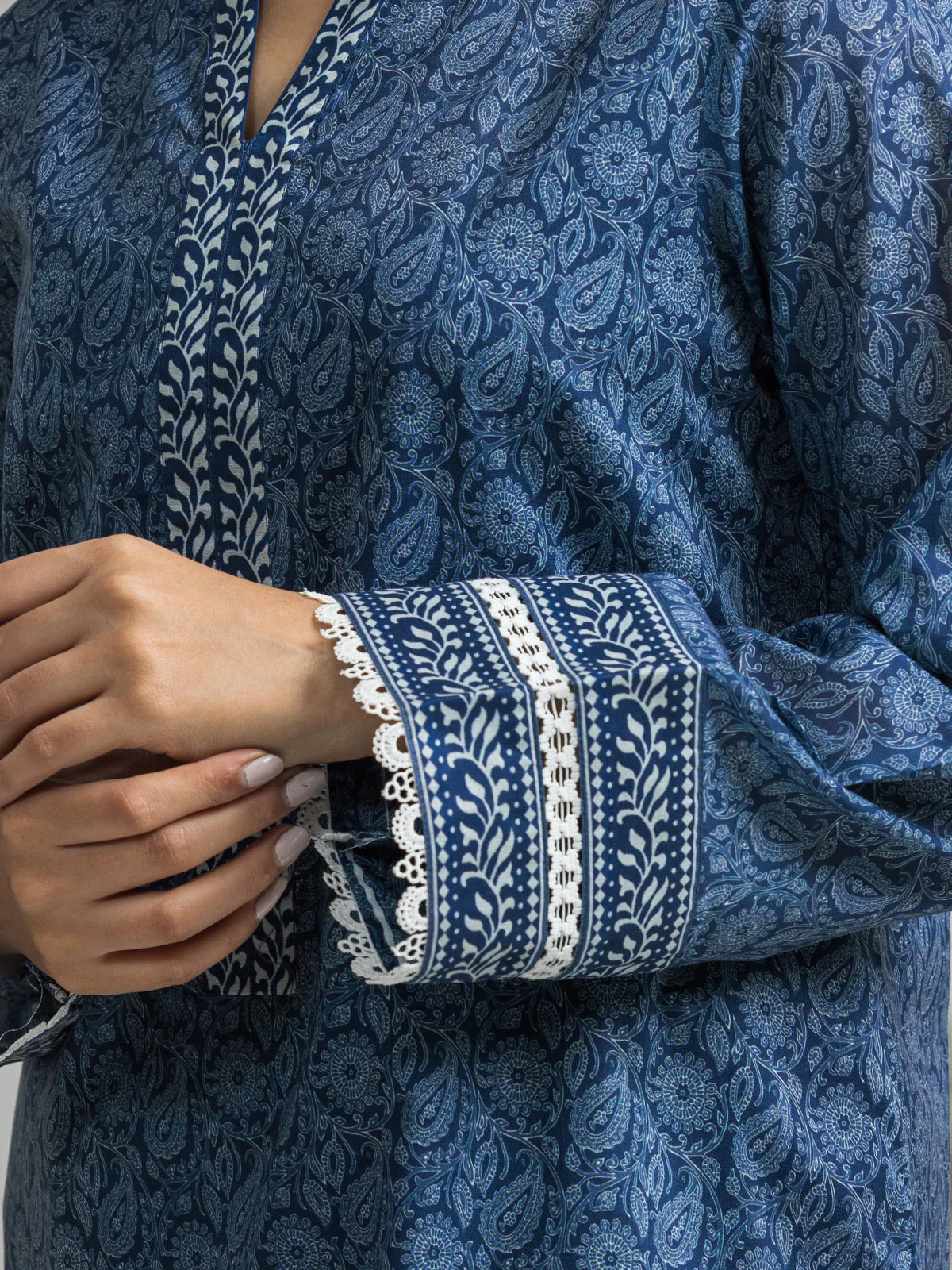 Unstitched Printed Lawn Shirt Trouser - EWU24A1-28583ST - Image 3