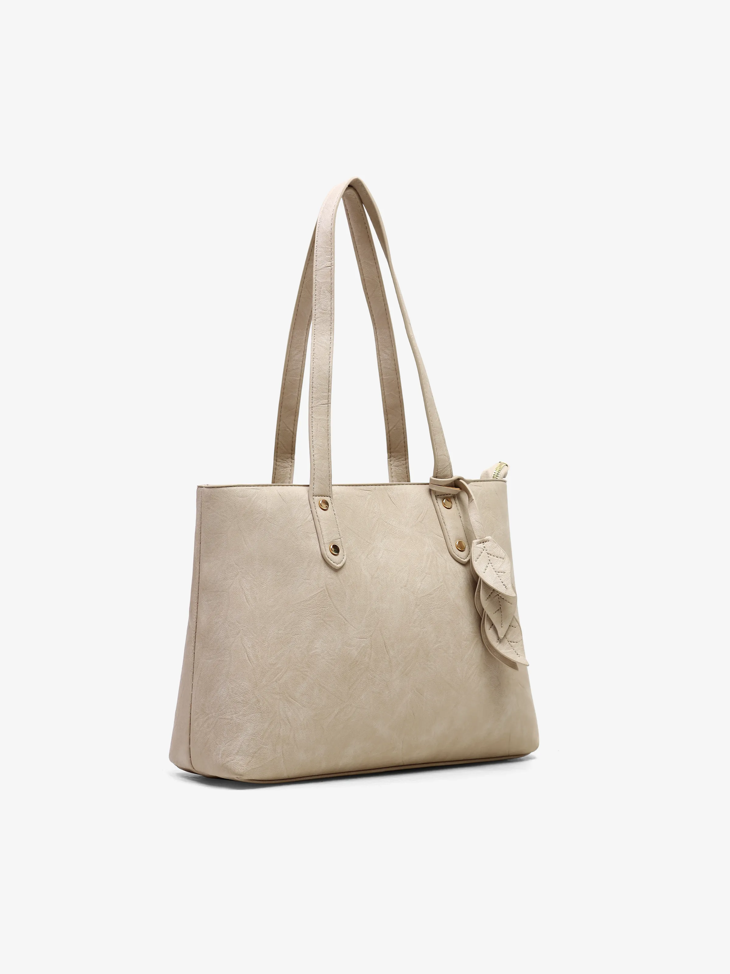 Women's Beige Tote Bag - EAWHB5-051 - Image 2