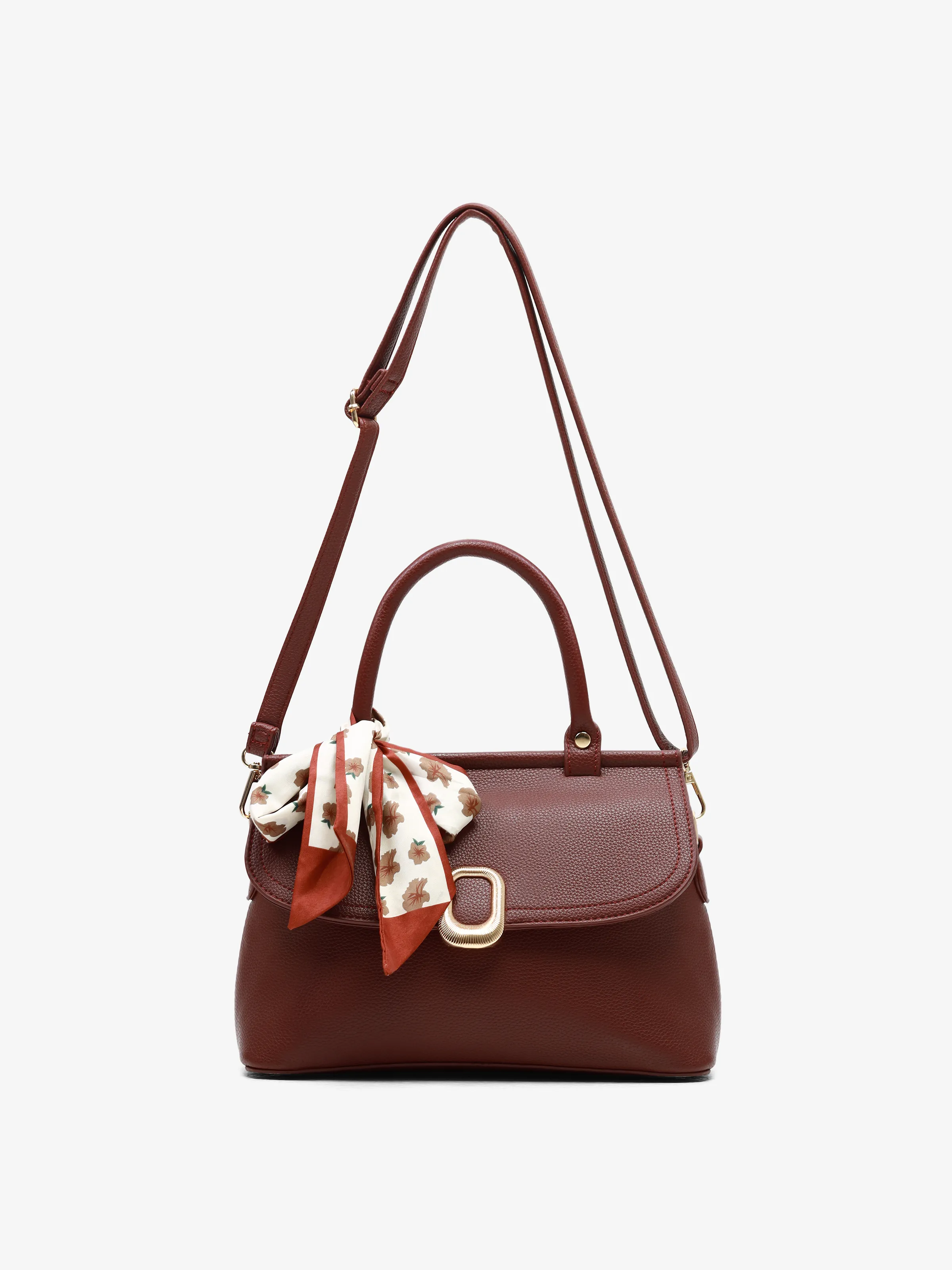 Women's Burgundy Crossbody Bag - EAWHB5-049