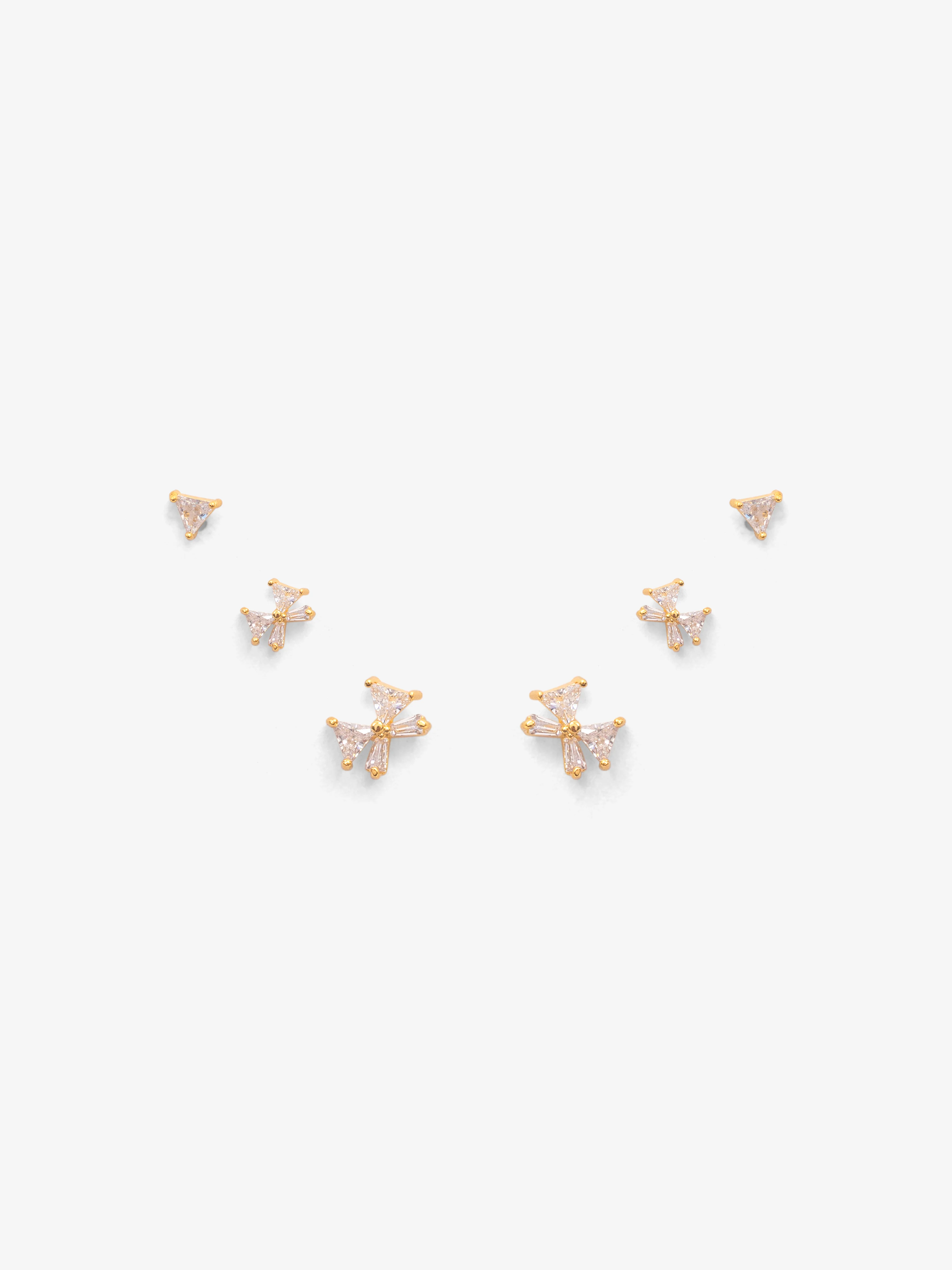 Star Drop Gold Earrings - EAWE5-110