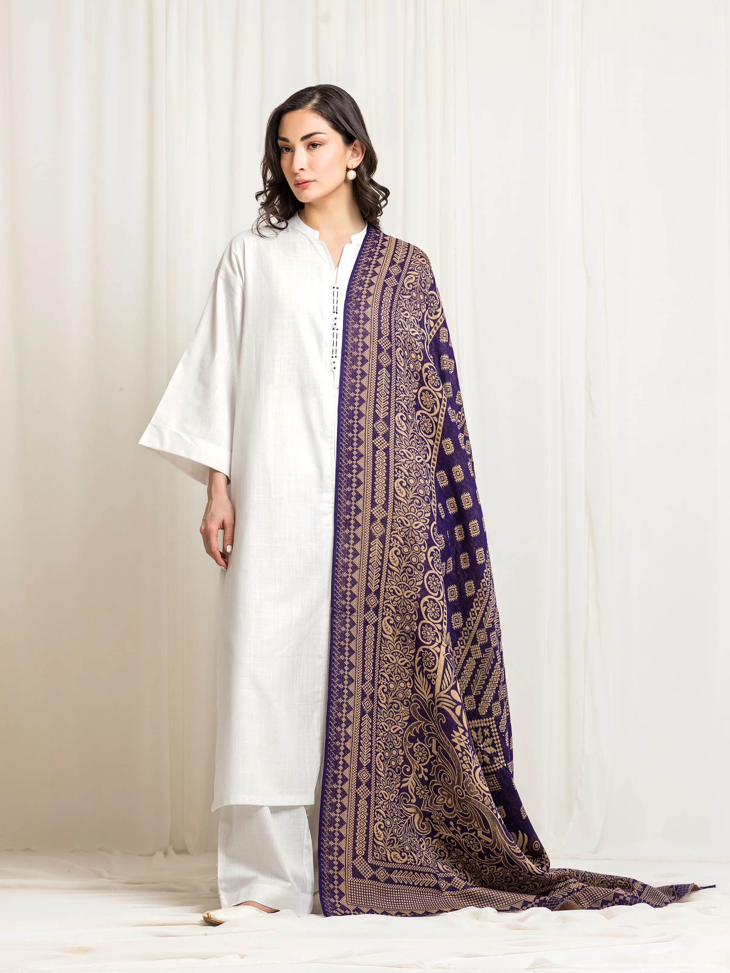 Women's Purple Shawl - EWMSJ5-006